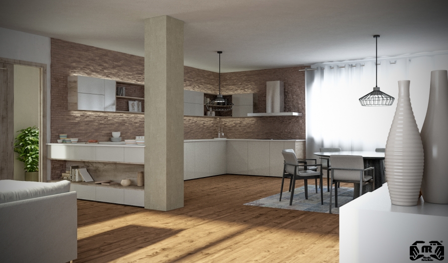 Render interno cucina 